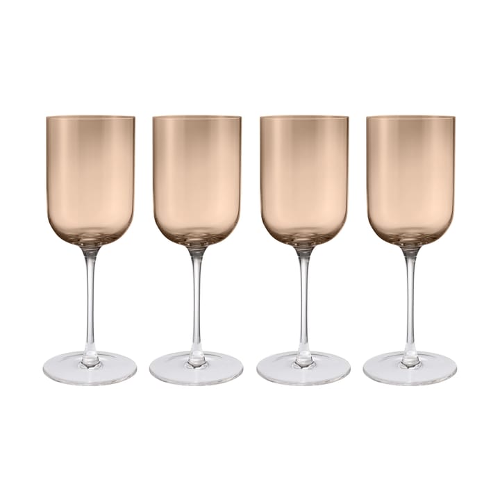 Fuumi red wine glass 40 cl 4-pack - Coffee-clear - blomus