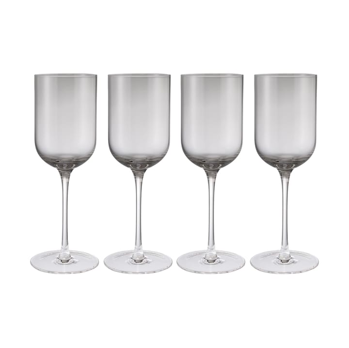 Fuumi wine glass 31 cl 4-pack - Smoke-clear - blomus