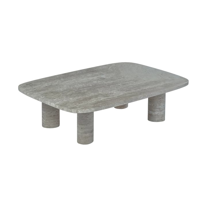 Volos coffee table L 100x70 cm - Silver Travertine - Blomus