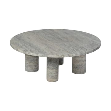 Volos coffee table L Ø75 cm - Silver Travertine - blomus