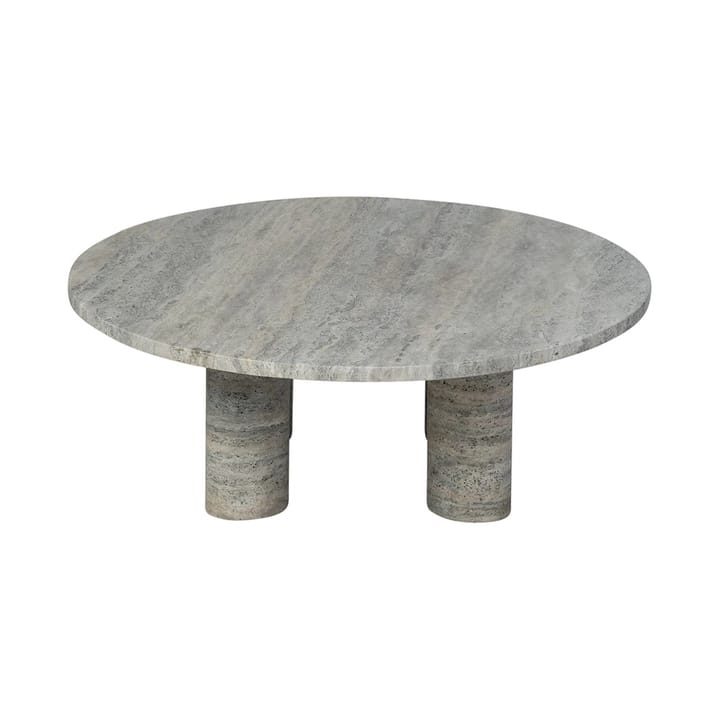 Volos coffee table L Ø75 cm - Silver Travertine - blomus