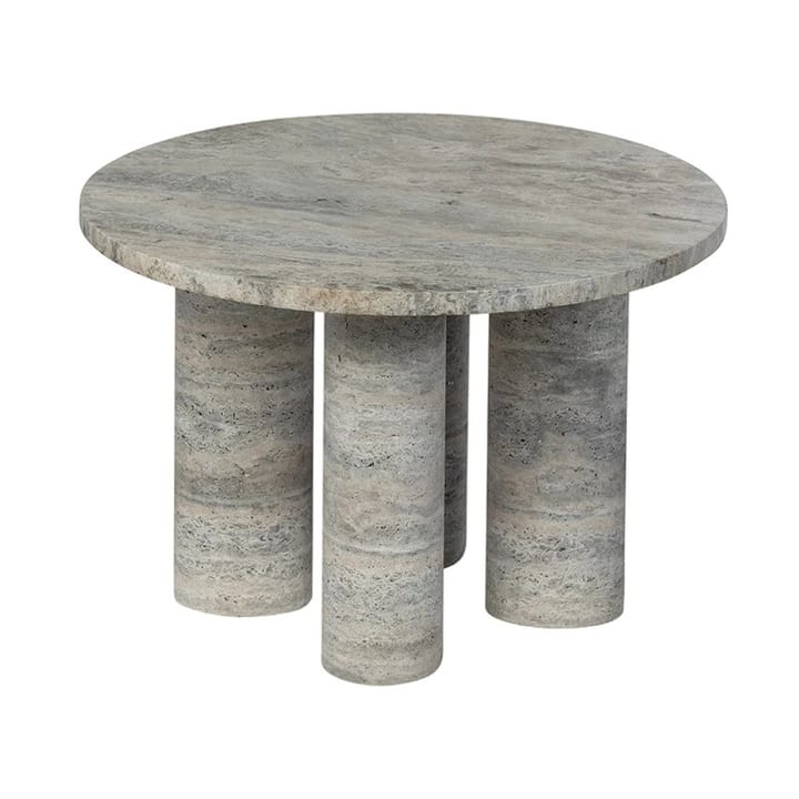 Volos side table S Ø52 cm - Silver Travertine - blomus