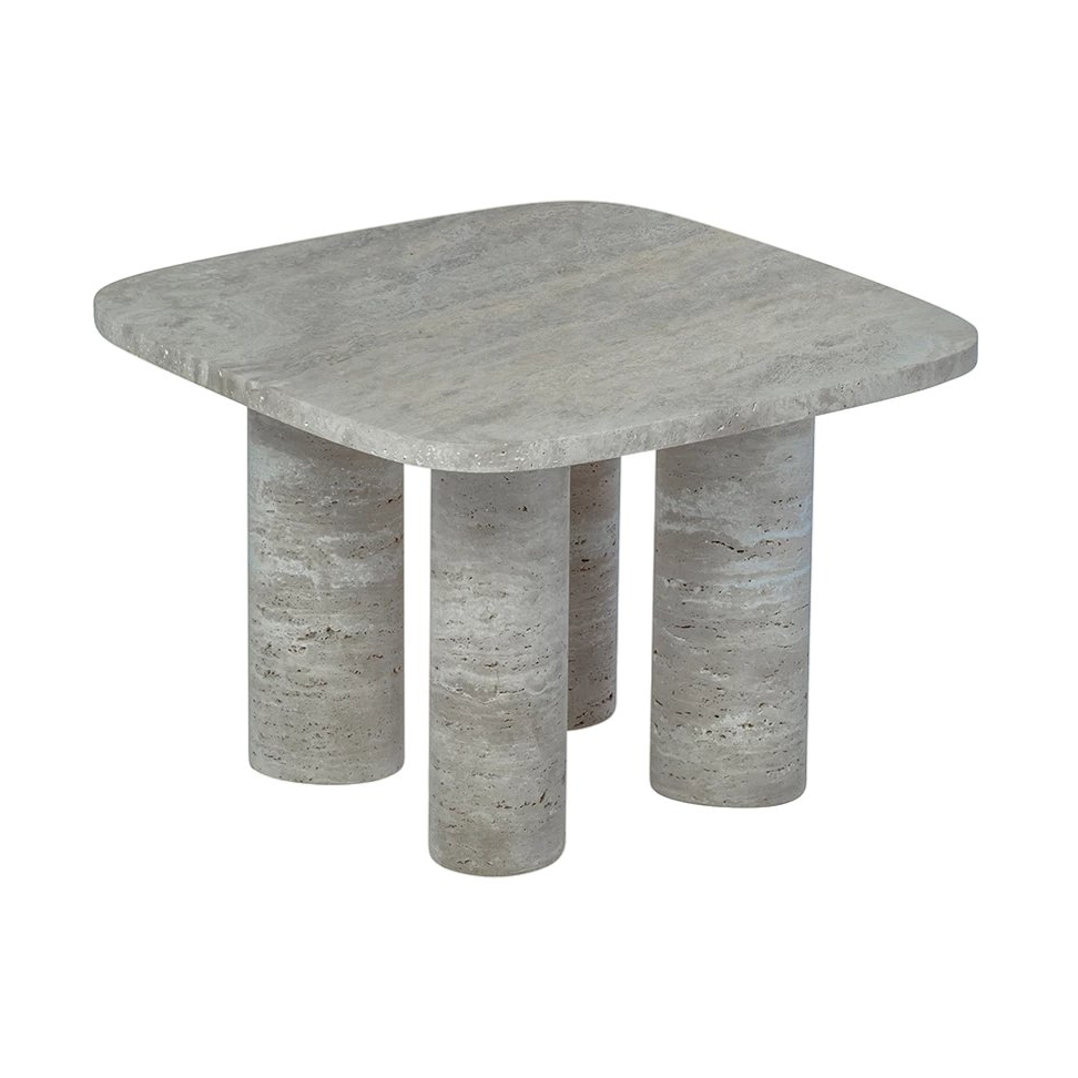 blomus Volos side table S 52x52 cm Silver Travertine