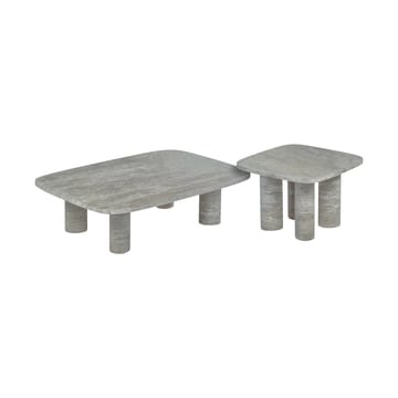 Volos side table S 52x52 cm - Silver Travertine - blomus