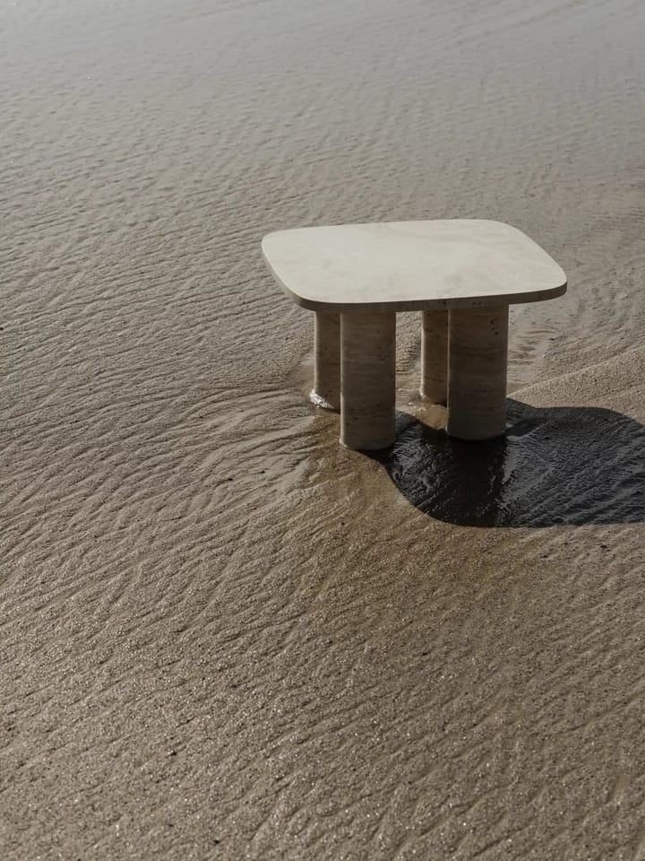 Volos side table S 52x52 cm, Travertine blomus