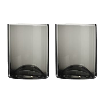 Wave tumbler glass 2-pack - Black - blomus