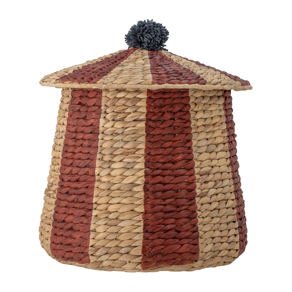 Bloomingville Birsen basket with lid Ø40 cm Natural-red