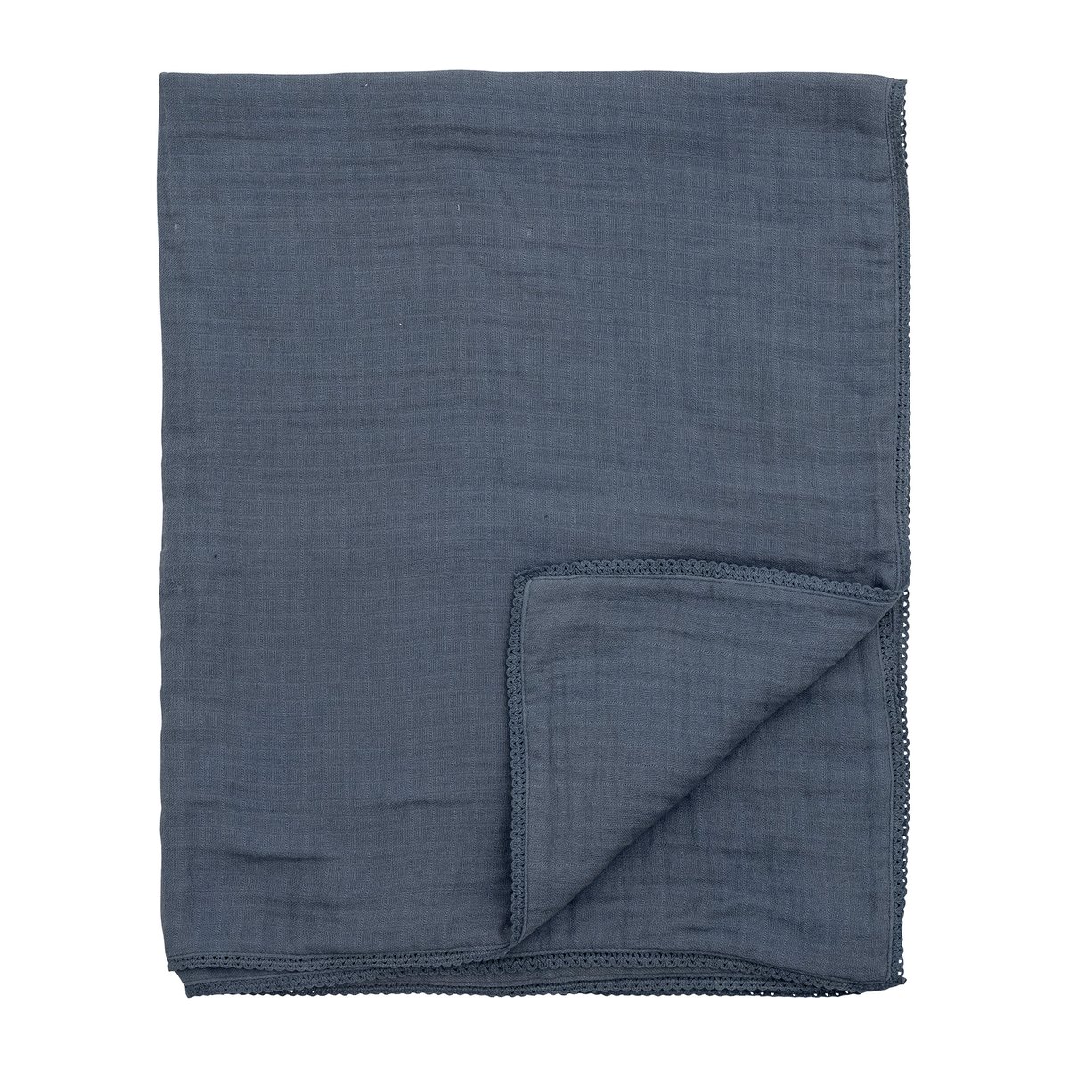 Bloomingville Bloomingville Muslin throw 80x100 cm Blue