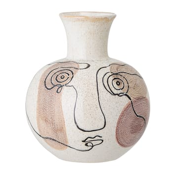 Bloomingville vase handpainted 22.5 cm - white - Bloomingville