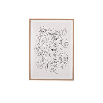 Chichi picture with face oak frame - 52x72 cm - Bloomingville