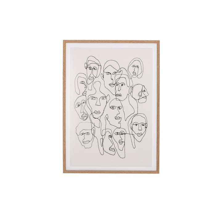 Chichi picture with face oak frame - 52x72 cm - Bloomingville