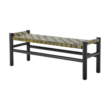 Conner bench - Black-green leather - Bloomingville