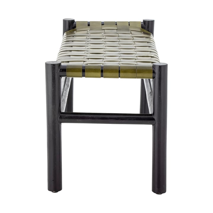 Conner bench - Black-green leather - Bloomingville