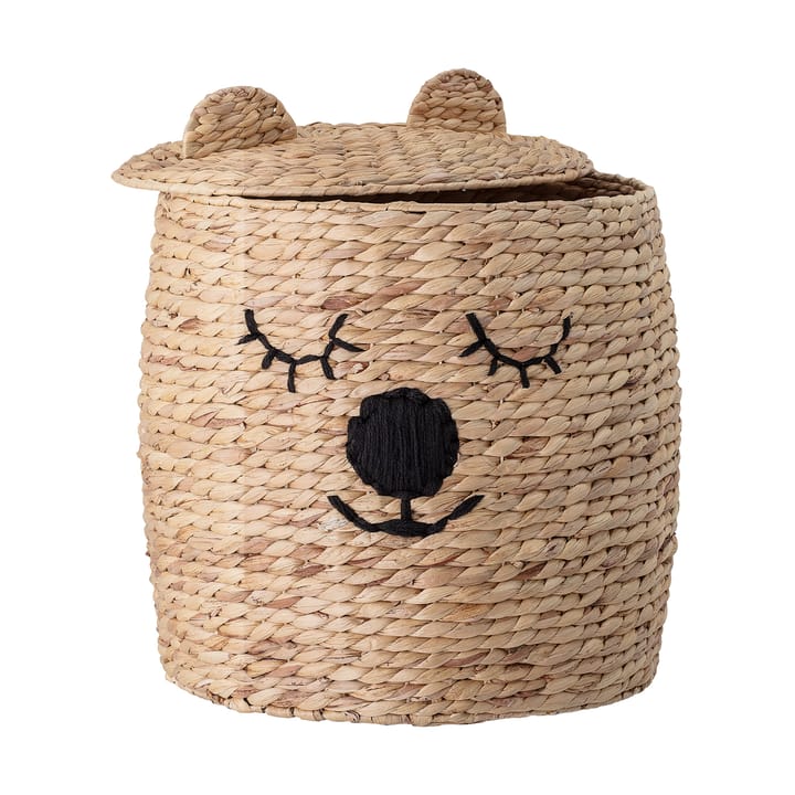 Dolma storage basket with lid 50xØ42 cm, Nature Bloomingville