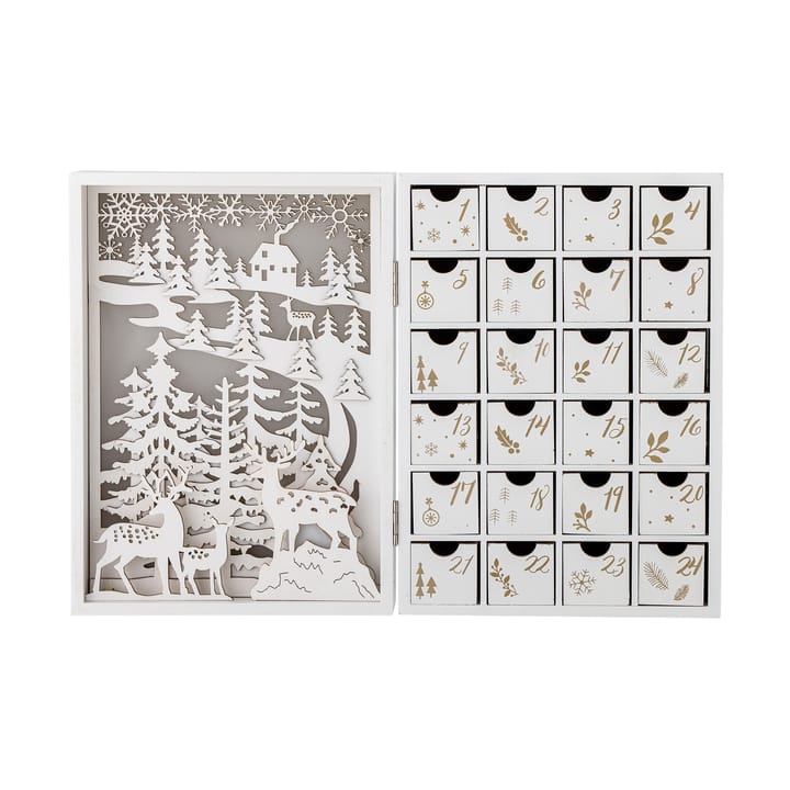 Elimar calendar with lighting - White - Bloomingville