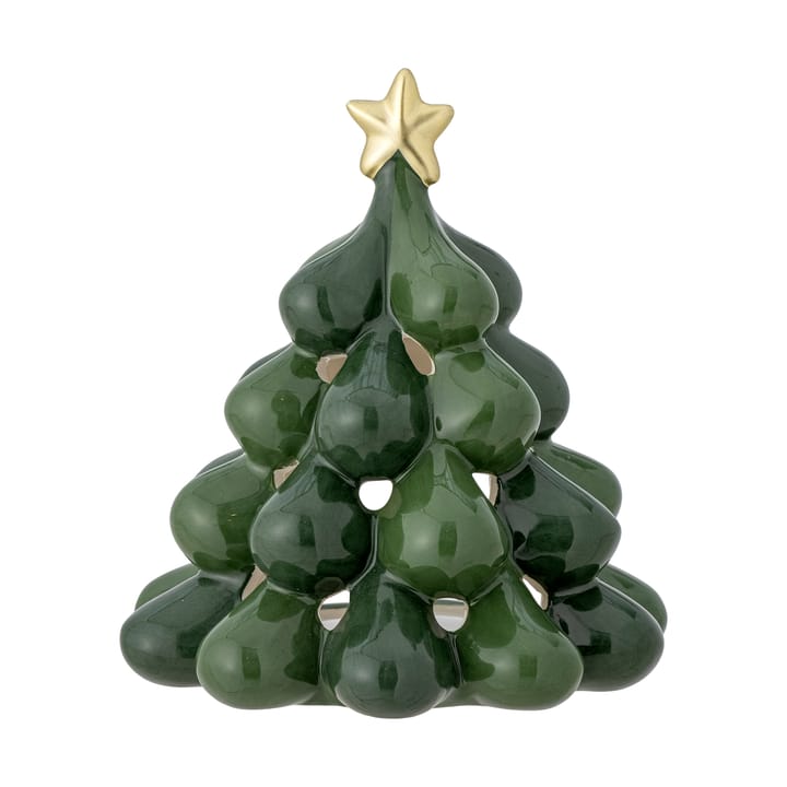 Elof tealight holder Christmas tree 13.5 cm - Green - Bloomingville