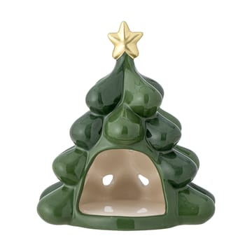 Elof tealight holder Christmas tree 13.5 cm - Green - Bloomingville