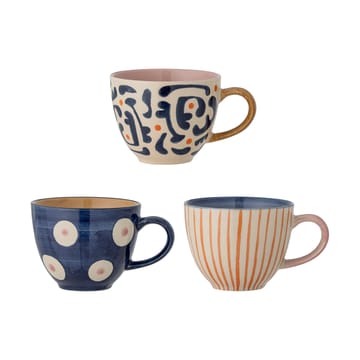 Eviaya cup 29 cl 3 pieces - Blue-multi - Bloomingville