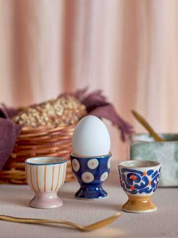 Eviaya egg cup 3 pieces - Blue-multi - Bloomingville