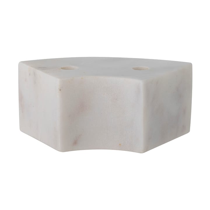 Florida candleholder 14,5x6x7,5 cm, White marble Bloomingville