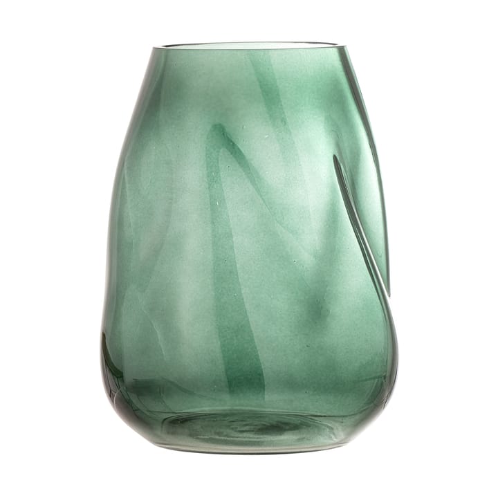 Ingolf glass vase 26 cm, Green Bloomingville