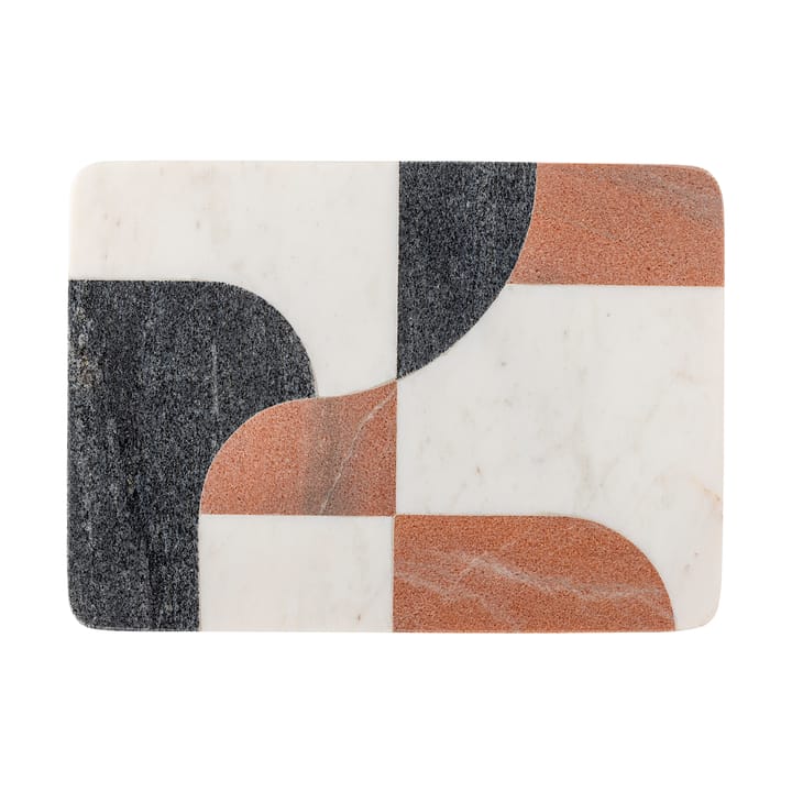 Jazzi cutting board 20x28 cm - White-black-brown - Bloomingville