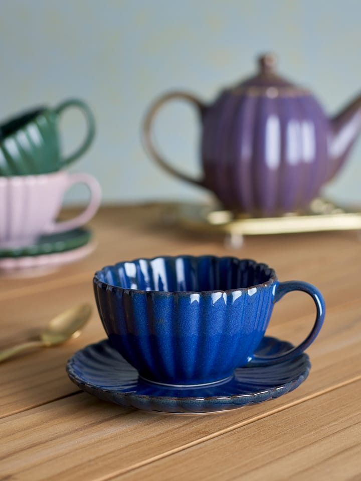 Latina cup 22 cl with saucer, Blue Bloomingville