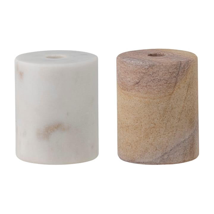 Lavina candle sticks 2 pieces, Marble nature Bloomingville