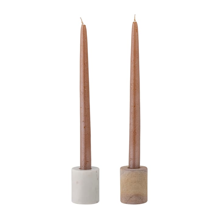 Lavina candle sticks 2 pieces, Marble nature Bloomingville