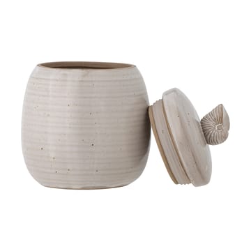 Mahlet jar with lid Ø11x14 cm - Natural stoneware - Bloomingville