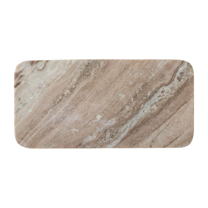 Manuela tray marble 15x30.5 cm - Brown - Bloomingville