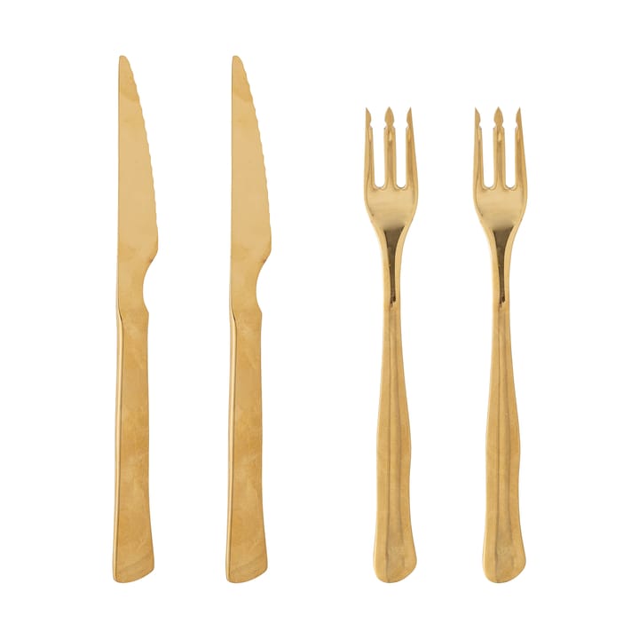 Ollin Steak Cutlery 4 Pieces - Gold - Bloomingville