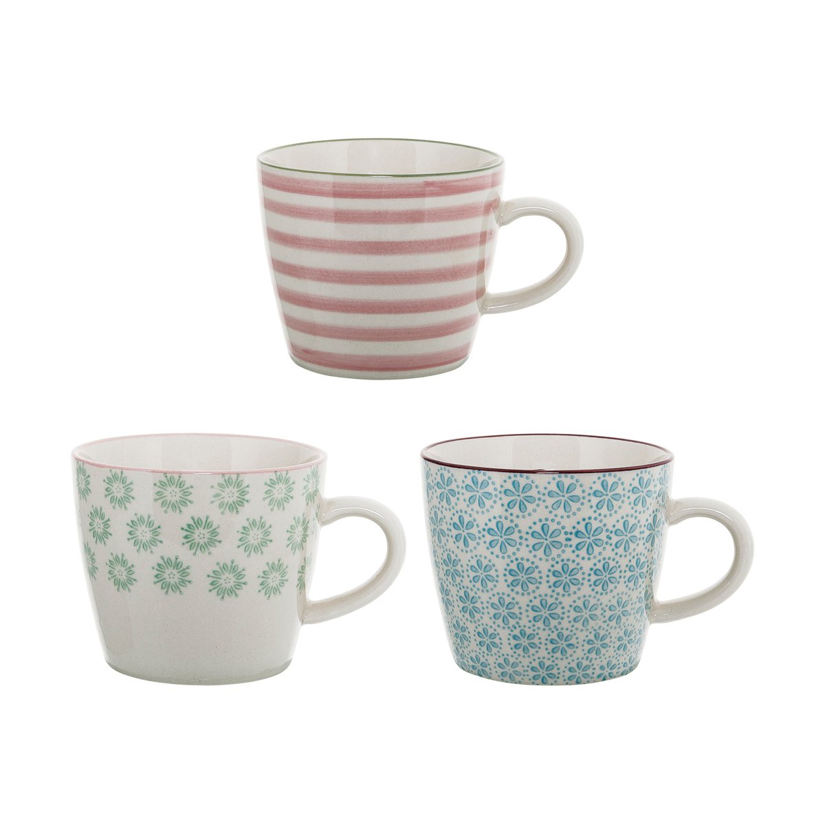 Bloomingville Patricia cup 30 cl 3 pieces Blue | Scandinavian Design | Coffee cups | Blue