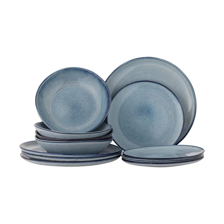 Sandrine Dinnerware Set 12 Pieces - Blue - Bloomingville