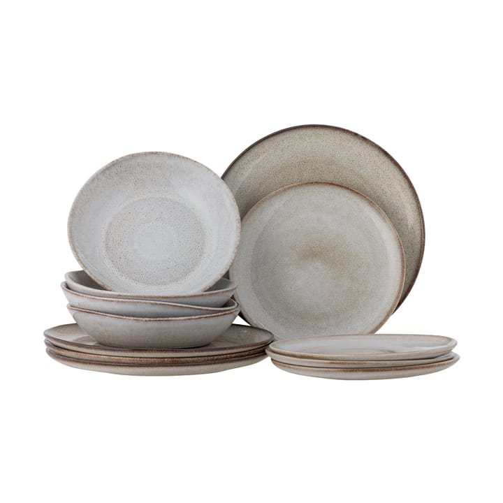 Sandrine Dinnerware Set 12 Pieces - Nature - Bloomingville