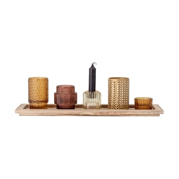 Sanga tray with candle holders 6 pieces - Brown - Bloomingville