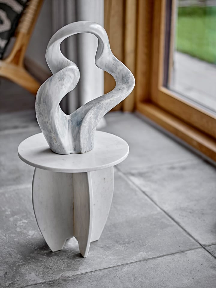 Sendai pedestal Ø30,5x31 cm, White marble Bloomingville