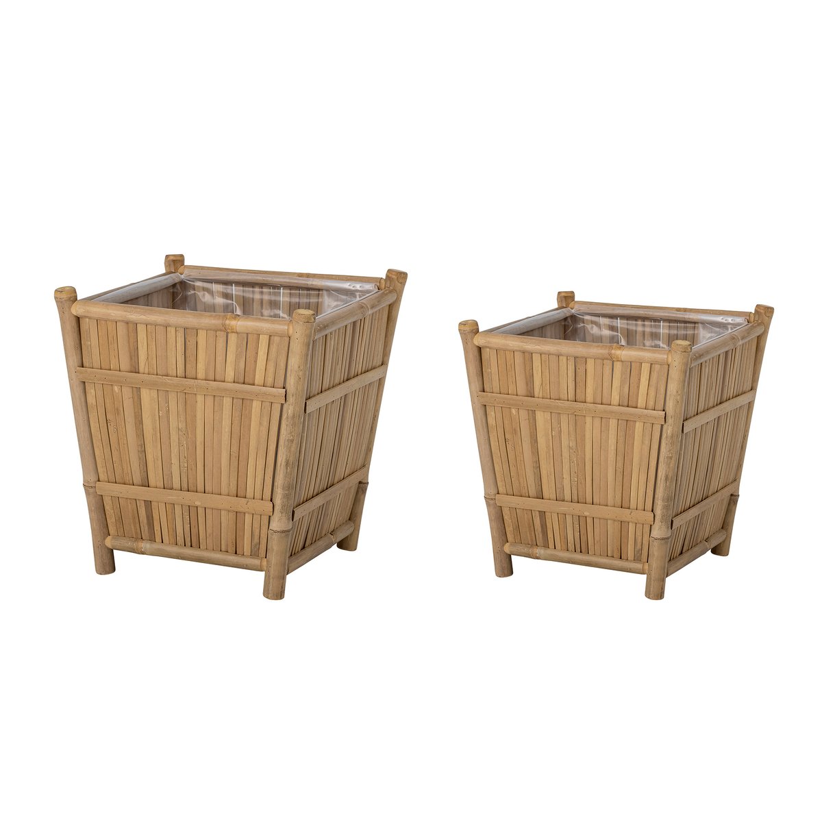 Bloomingville Sole flower pot set 2-pack Bamboo