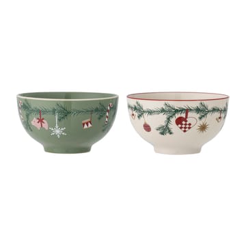 Yule bowl 2-pack - Green - Bloomingville