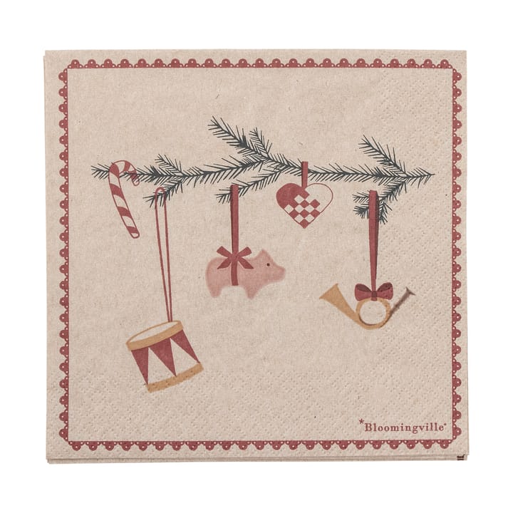 Yule paper napkins 33x33 cm 20-pack - Multi - Bloomingville