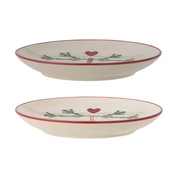 Yule plate Ø16 cm 2-pack - White - Bloomingville