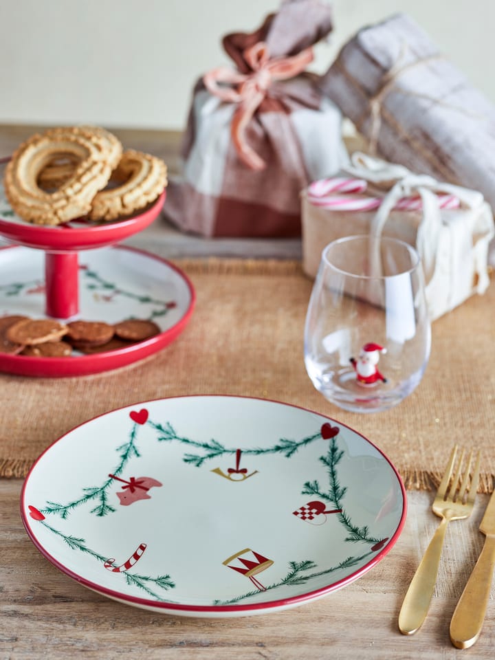 Yule plate Ø25.5 cm 2-pack - White - Bloomingville