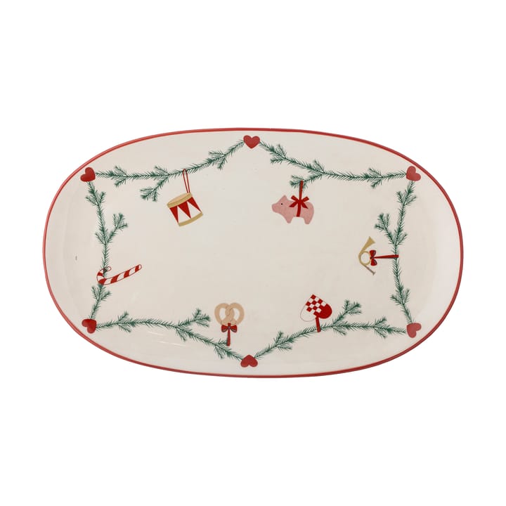 Yule serving tray 38.5x23 cm, White Bloomingville