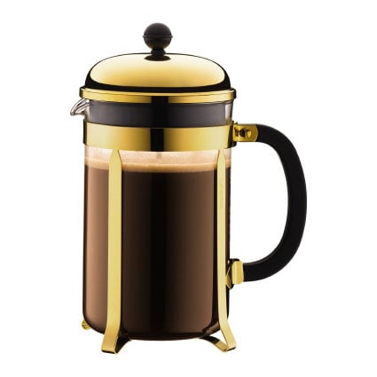 Bodum Chambord coffee press gold 12 cups | Scandinavian Design | Gold-coloured