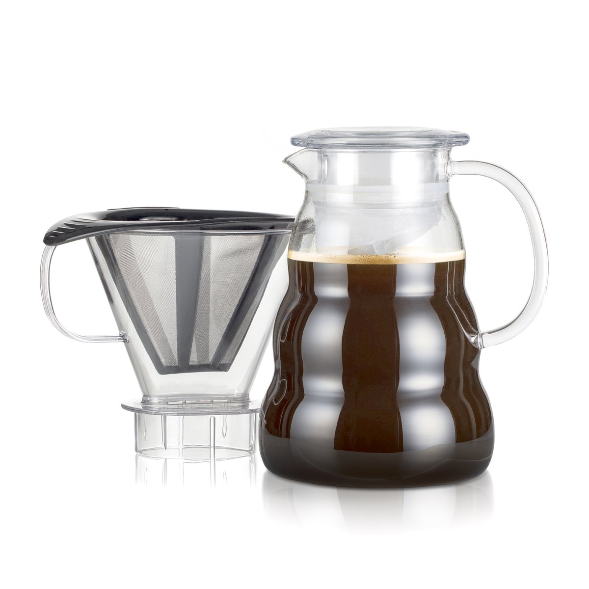 Bodum Melior coffee brewer with filter 1 l | Scandinavian Design | Transparent