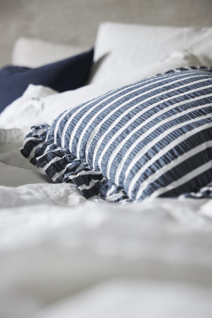 Alina Pillowcase 45x45 cm - Blue-white - Boel & Jan