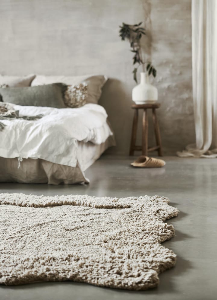 Curly cotton rug - 200x300 cm, Beige - Boel & Jan