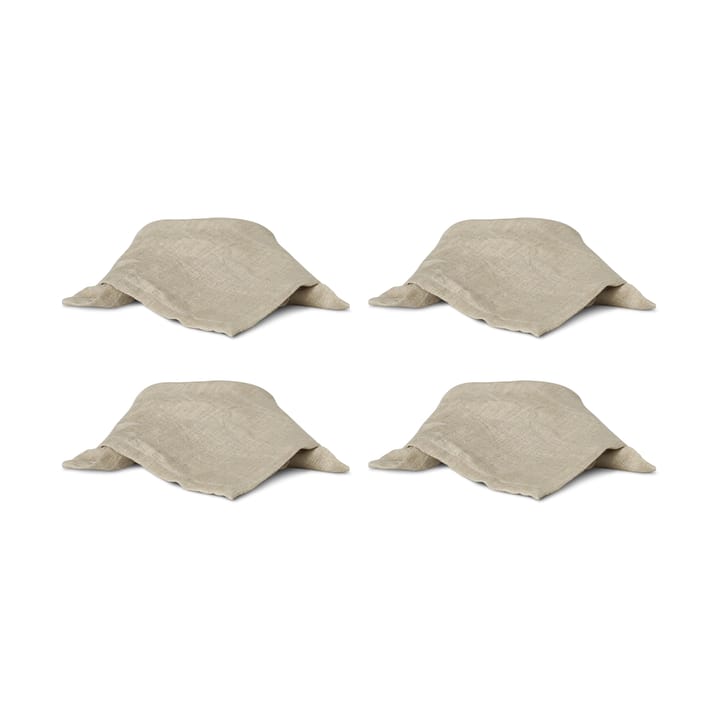 Mandela linen napkin 40x40 cm - Beige - Boel & Jan