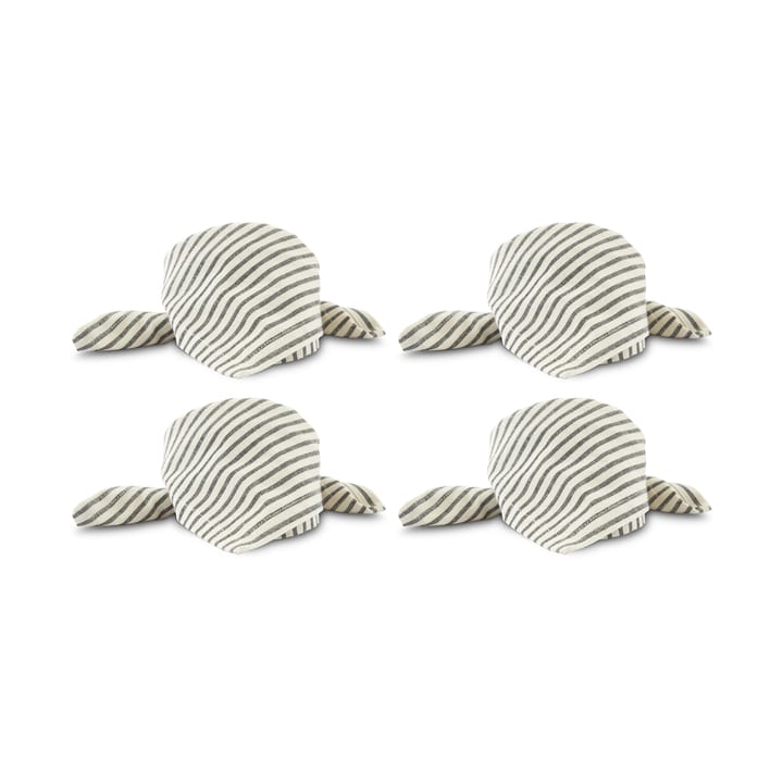 Sammie cotton napkin 40x40 cm 4-pack - Black-white - Boel & Jan