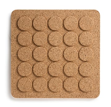 Dots square trivet 20x20 cm - Brown - Born In Sweden